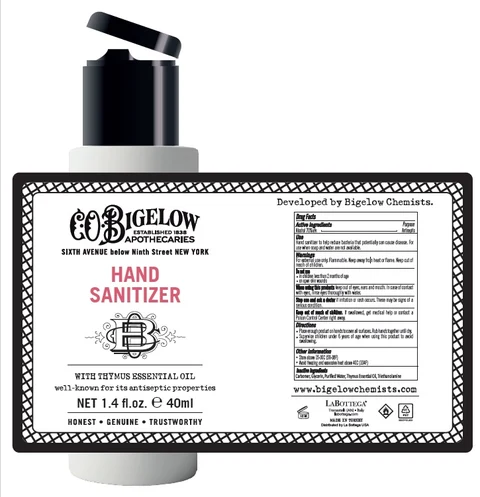 C.O.BIGELOW HAND SANITIZER packaging