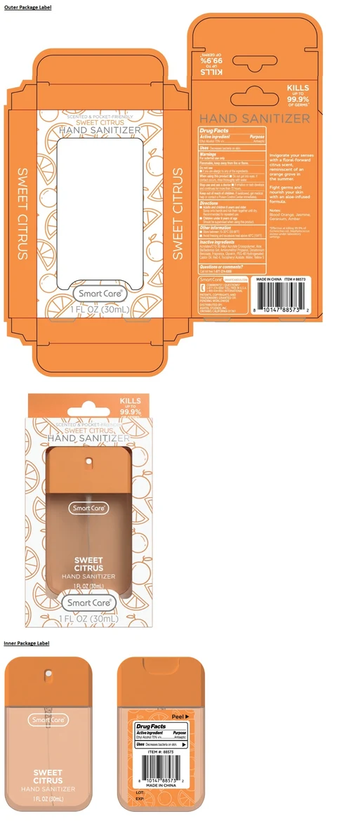 Smart Care SWEET CITRUS HAND SANITIZER 포장