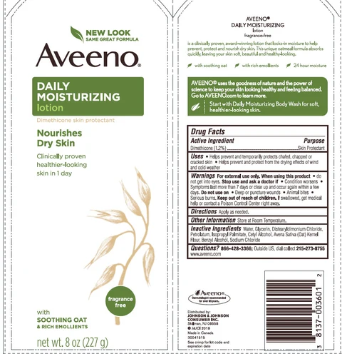 Aveeno Daily Moisturizing 포장