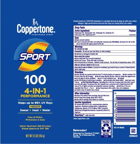Coppertone Sport Sunscreen SPF 100 포장