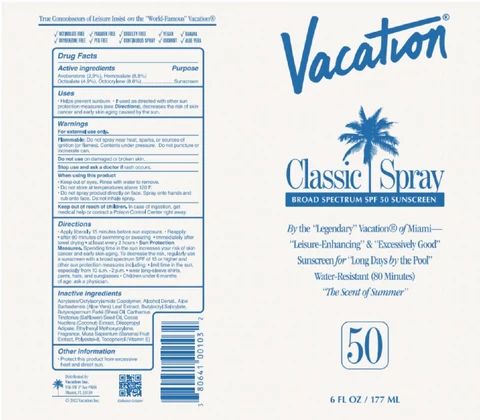 Vacation SPF 50 Classic 포장