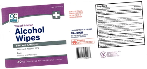 Quality Choice Isopropyl Alcohol Wipes 포장