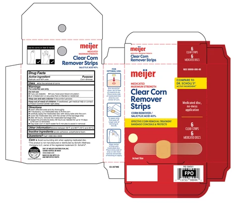 Clear Corn Remover Strips packaging