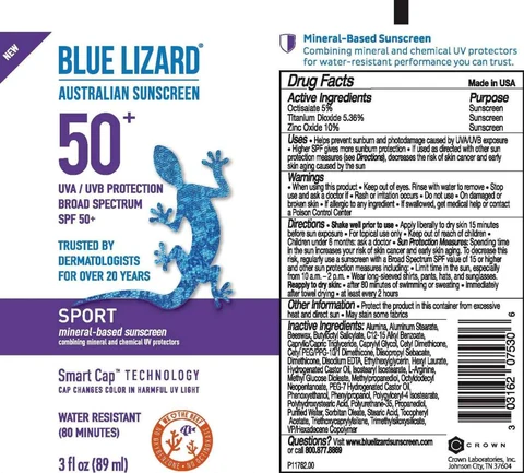 Blue Lizard Sport SPF 50 Sunscreen 포장