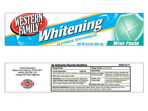 Western Family Whitening packaging