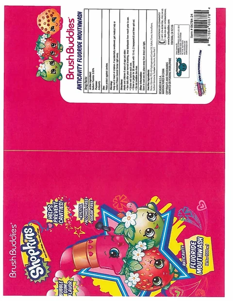 Brushbuddies Shopkins Anticavity Fluoride packaging