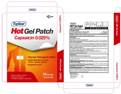 Toplast Hot Capsaicin 0.025percent 포장