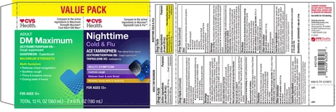 CVS Mucus Relief DM and Overnight Cold and Flu 포장