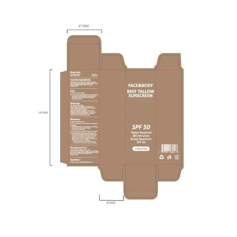 BEEF TALLOW SUNSCREEN 포장