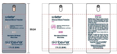 sunbetter Broad Spectrum SPF 70 Sunscreen Sheer 포장