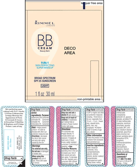 Rimmel BB Cream 9-in-1 Skin Perfecting Super Makeup Light / Rimmel BB Cream 9-in-1 Skin Perfecting Super Makeup Medium packaging