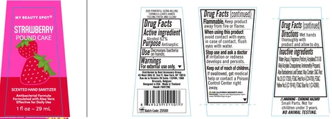 Strawberry Pound Cake SCENTED HAND SANITIZER packaging
