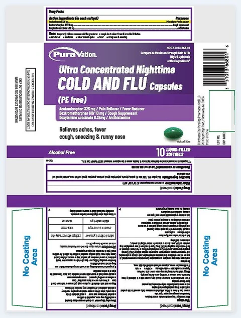 Ultra Concentrated Nighttime COLD AND FLU 포장