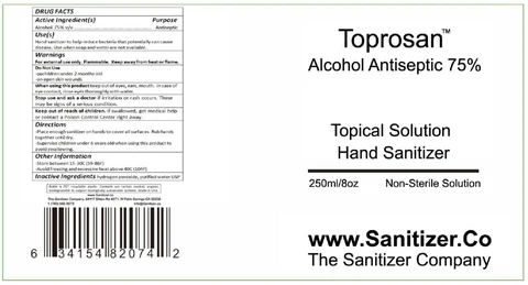 Toprosan hand sanitizer 포장