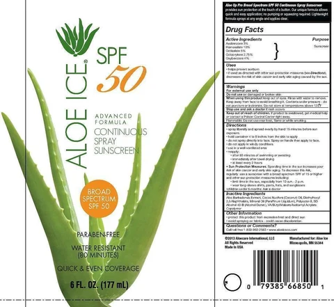 ALOE ICESPF 50 포장