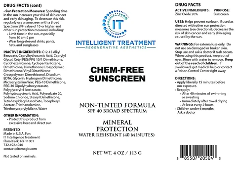 Chem-Free Sunscreen Non-Tinted Formula 포장