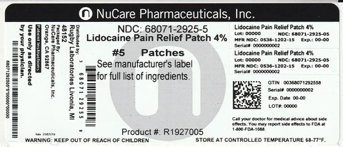 LIDOCAINE packaging