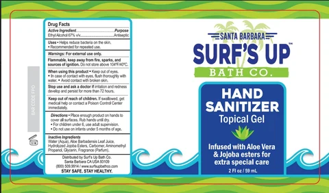 Surfs Up Bath Co. Hand Sanitizer 포장