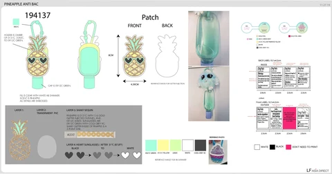 Justice Sweet Pineapple Scented Anti bacterial Hand Sanitizer 포장