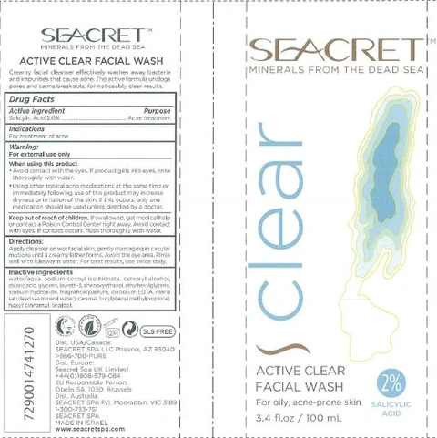 Seacret Active Clear Facial Wash 포장