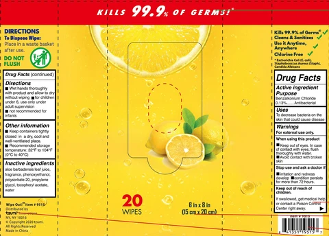 WIPE OUT Antibacterial Wipes packaging