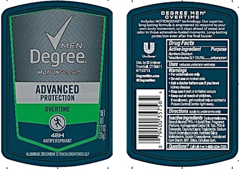 DegreeMen MotionSense Overtime 48H Antiperspirant 포장
