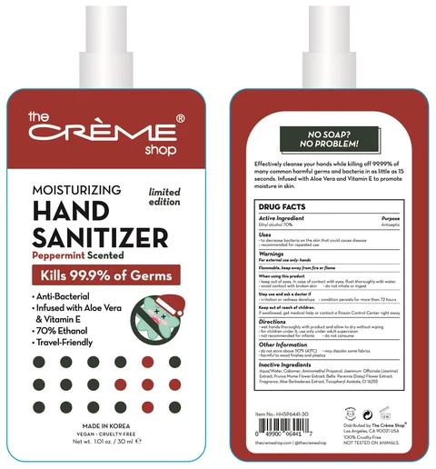 MOISTURIZING HAND SANITIZER Peppermint 포장