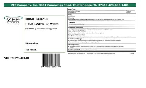 BRIGHT SCIENCE HAND SANITIZING WIPES 포장