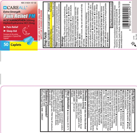 CAREALL Pain Relief PM Extra Strength packaging