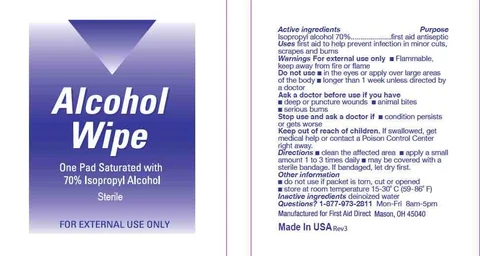 Xpect Alcohol Wipes packaging