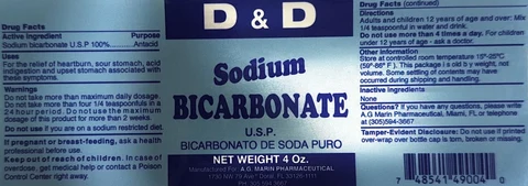 D-D SUDIUM BICARBONATE U.S.P.BICARBONATO DE SODA PURO 포장
