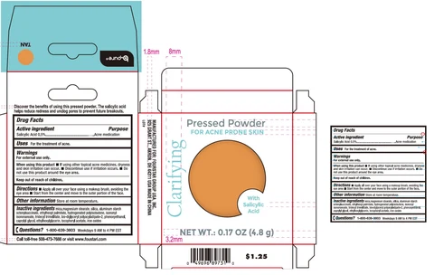b pure Pressed Powder for Acne Prone Skin Tan packaging