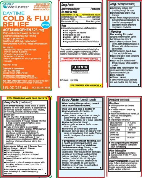 Daytime Severe Cold and Flu Relief 포장