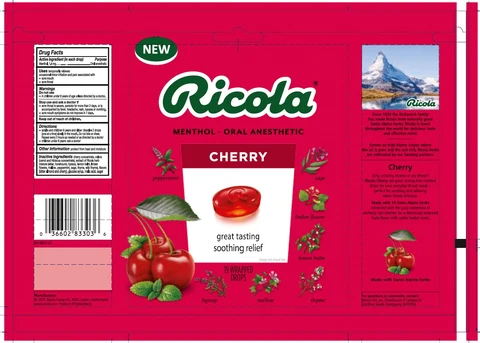 Cherry Throat Drops packaging