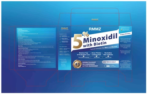 RMMZ 5% minoxidil with biotin topicalsolution 포장