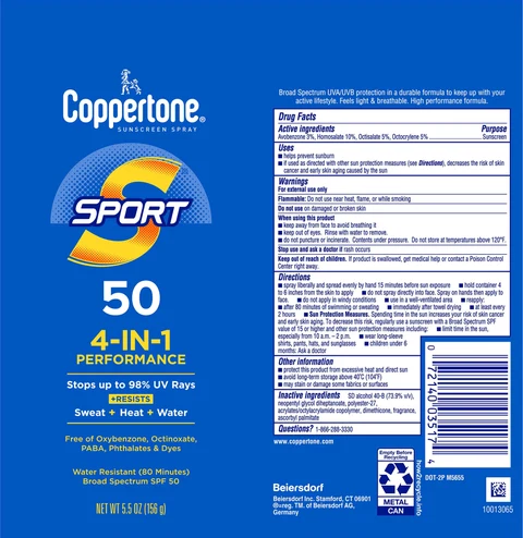 Coppertone Sport SPF 50 Sunscreen 포장