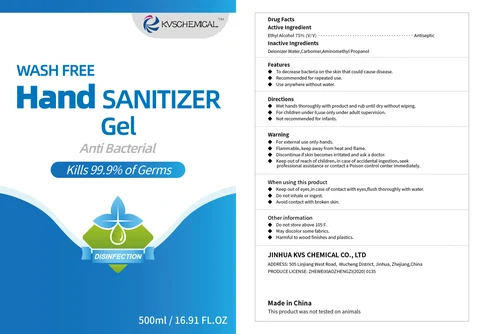 KVS CHEMICAL Hand Sanitizer 포장
