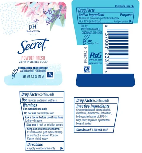 Secret Fresh InvisibleAntiperspirant/Deodorant 포장