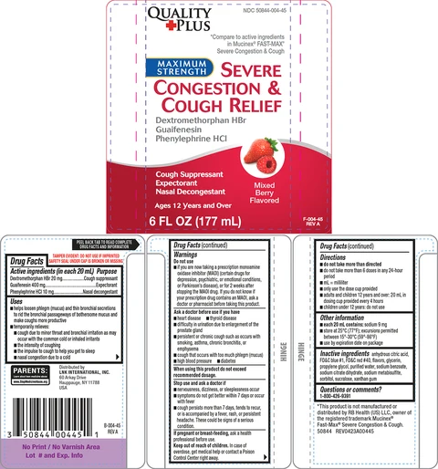 Severe Congestion and Cough ReliefMaximum Strength 포장