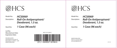 HCS Roll-On Antiperspirant 포장