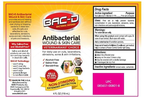 BAC-D Antibacterial Wound and Skin care 포장