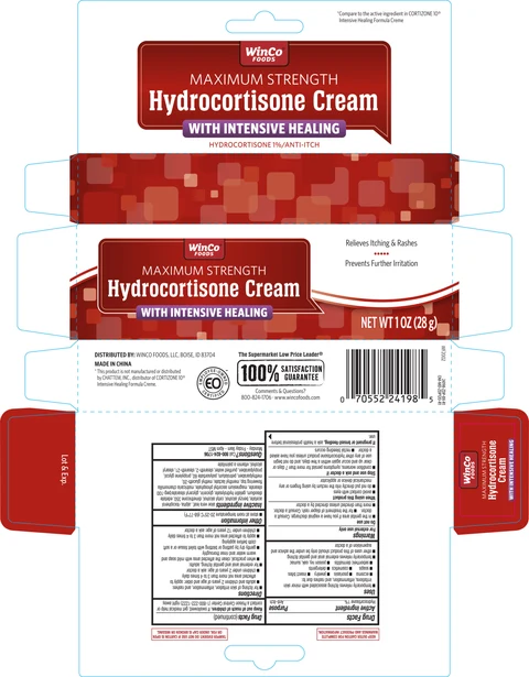 WinCo Foods Hydrocortisone Cream Intensive Healing packaging