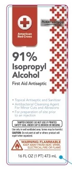 91% Isopropyl Rubbing Alcohol 포장