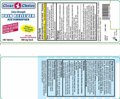 Clear Choice Extra Strength Pain Reliever packaging