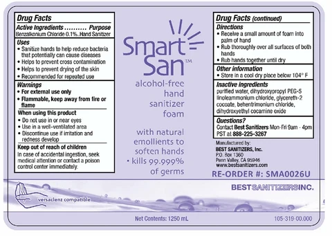 Smart San Alcohol Free Hand Sanitizer Foam 포장