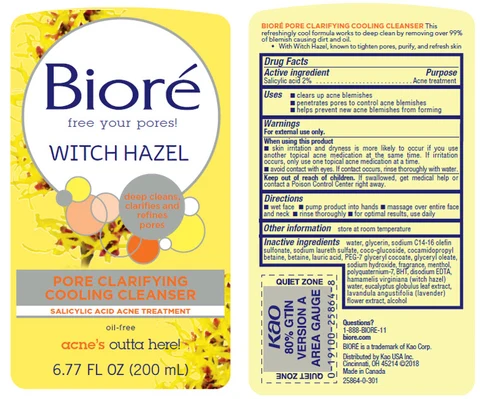 BioreWitch Hazel Pore Clarifying Cleanser 포장