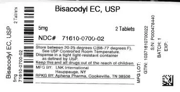 Bisacodyl 포장