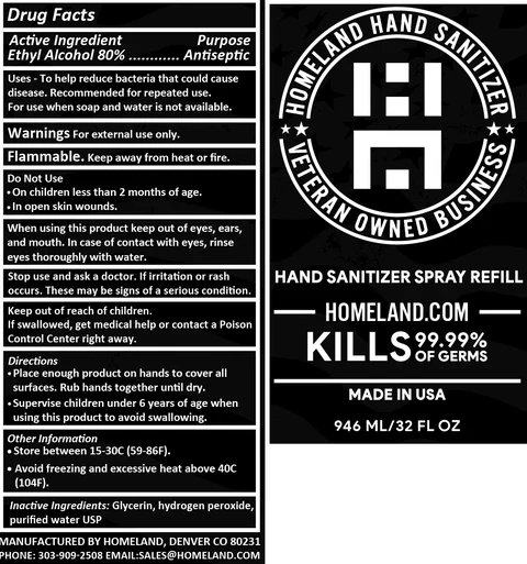 Homeland Hand Sanitizer Refill 포장
