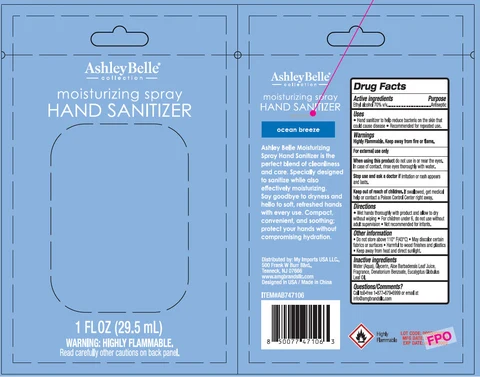 AshleyBelle Moisturizing Hand Sanitizer Ocean Breeze 포장