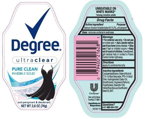 DegreePure Clean Antiperspirant and Deodorant 포장